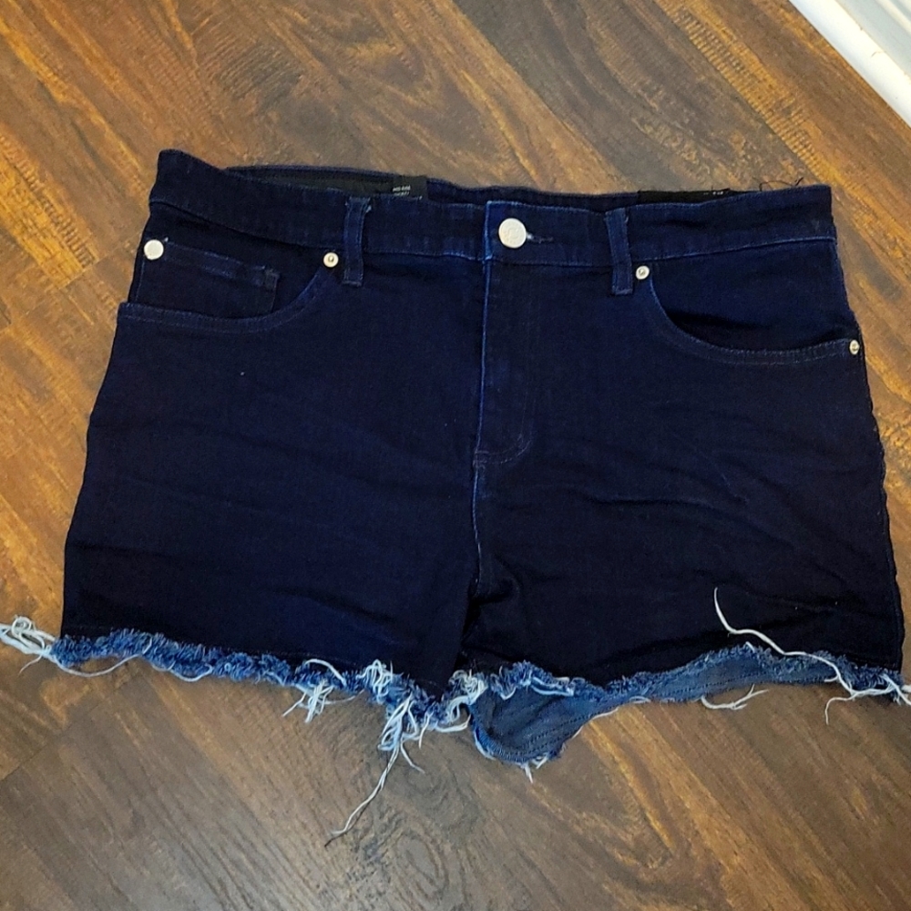 AX Armani Exchange Blue Raw Shorts